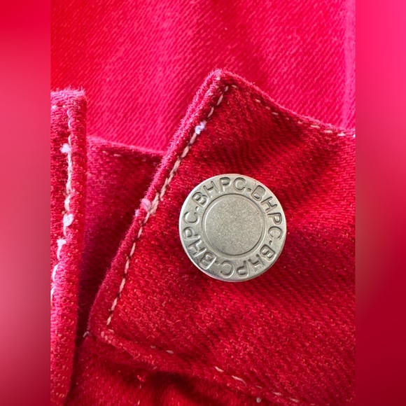 Vintage Red Denim Jacket Beverly Hills Polo Club Size M - Picture 10 of 16